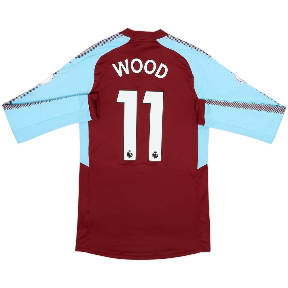 2017-18 Burnley Home L/S Shirt Wood #11 - 7/10 - (S)