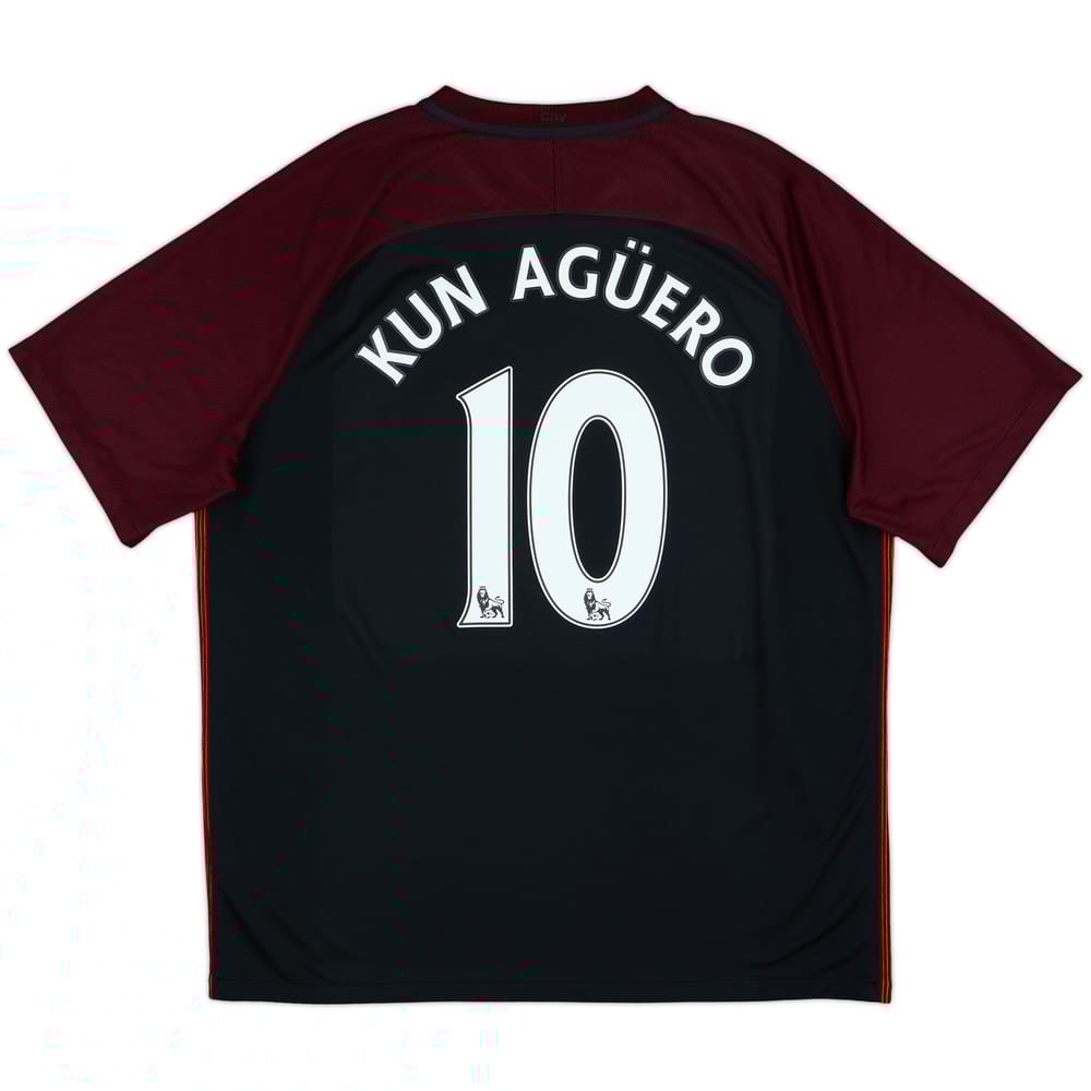 2016-17 Manchester City Away Shirt Kun Aguero #10 - 8/10 - (XXL)