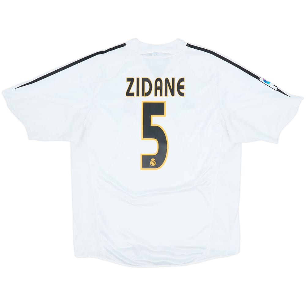 2004-05 Real Madrid Home Shirt Zidane #5 - 9/10 - (L)