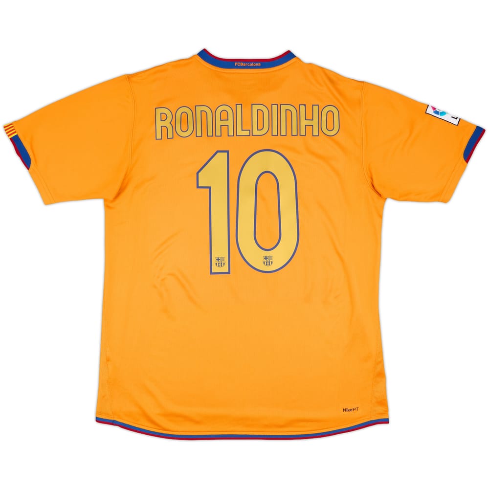 2006-08 Barcelona Away Shirt Ronaldinho #10 - 8/10 - (L)