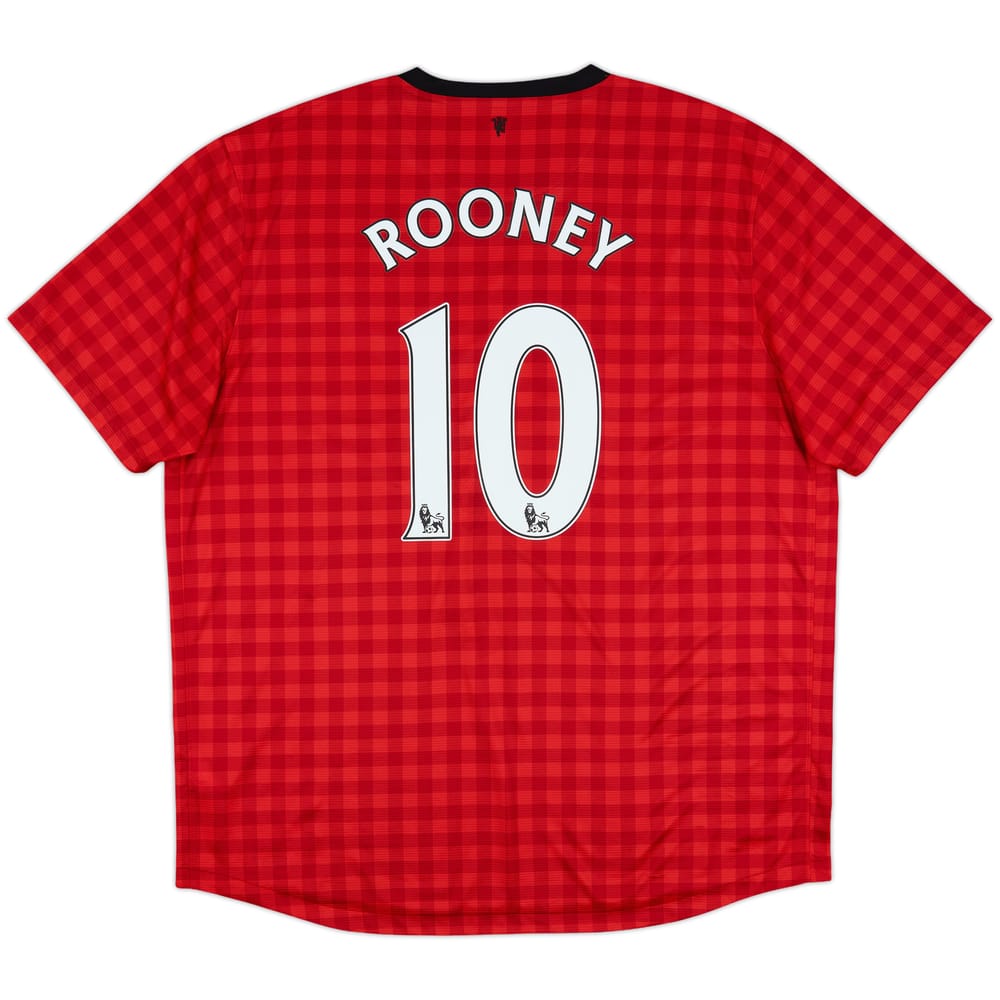 2012-13 Manchester United Home Shirt Rooney #10 - 7/10 - (XXL)
