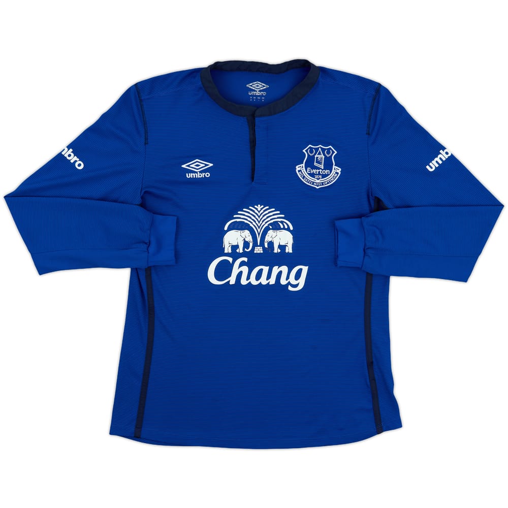 2014-15 Everton Home L/S Shirt - 5/10 - (M)