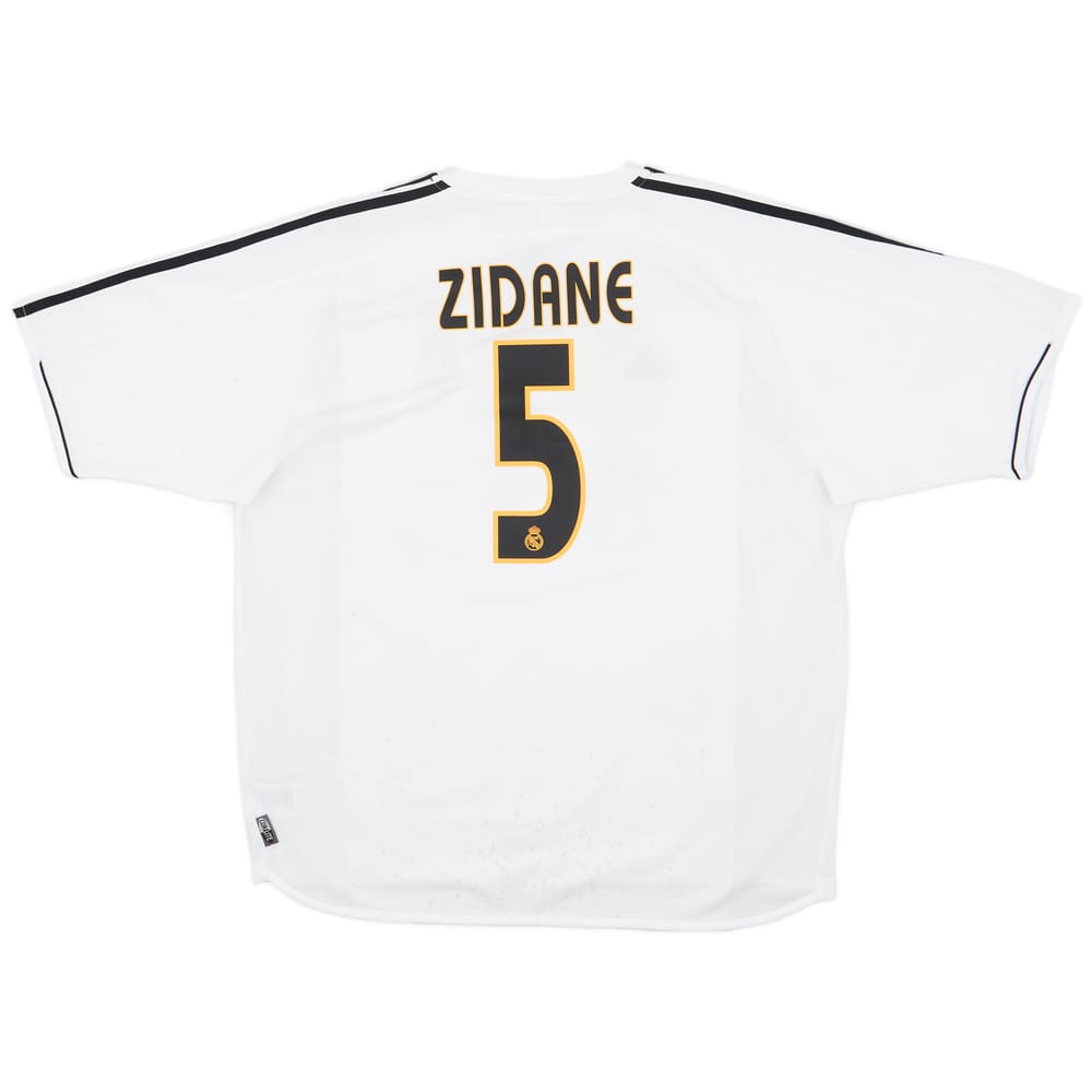 2003-04 Real Madrid Home Shirt Zidane #5 - 5/10 - (XL)