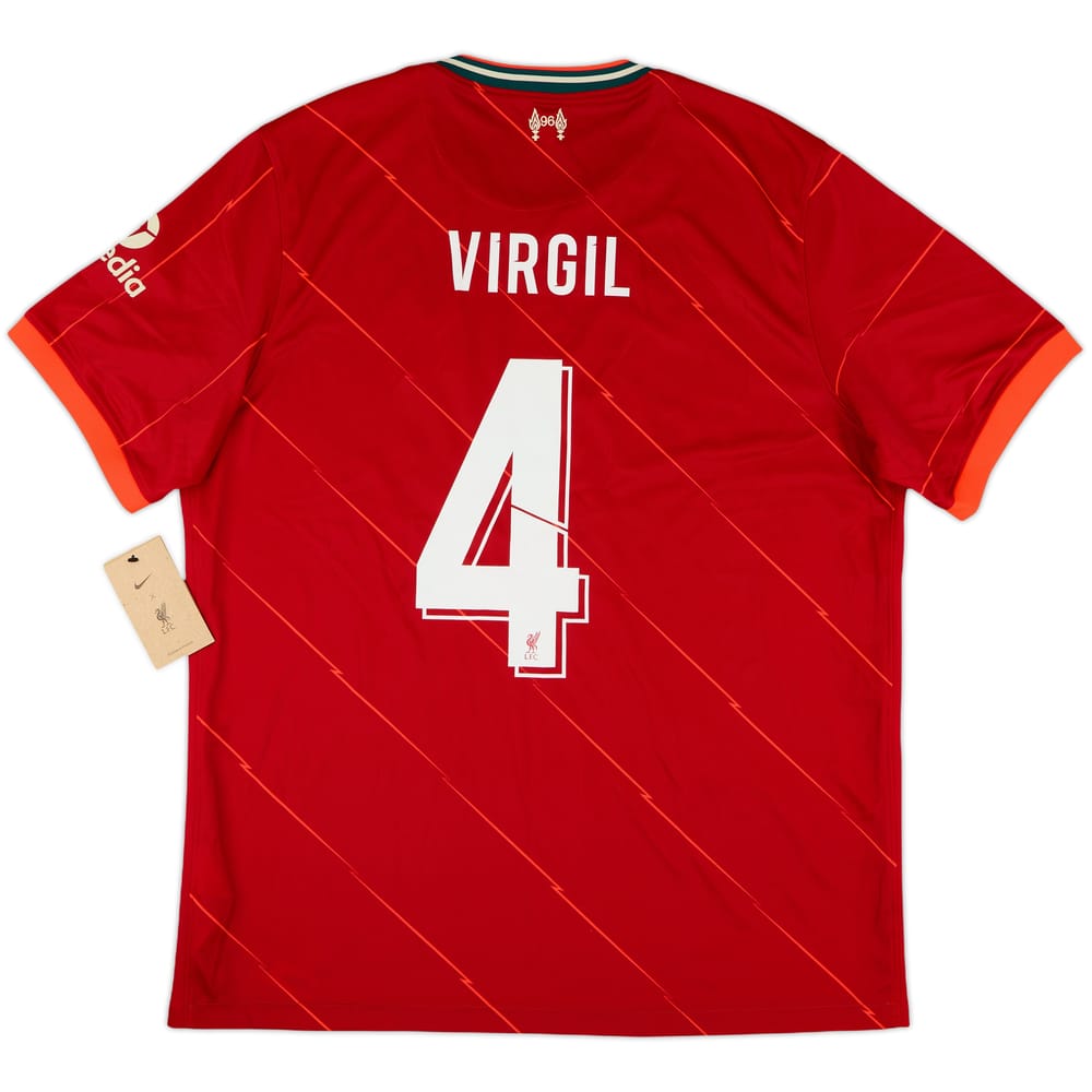 2021-22 Liverpool Home Shirt Virgil #4 (XL)