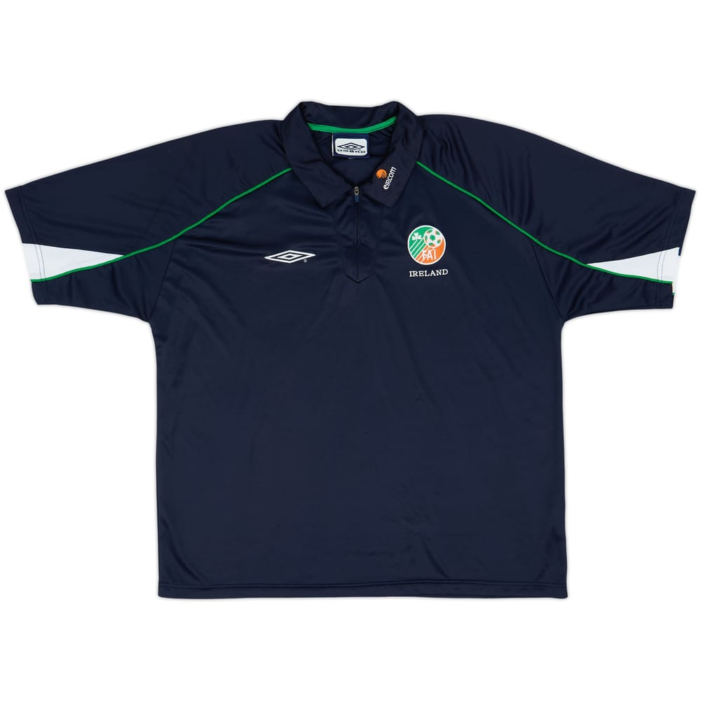 2002 Ireland Umbro 1/4 Zip Polo Shirt - 9/10 - (XL)