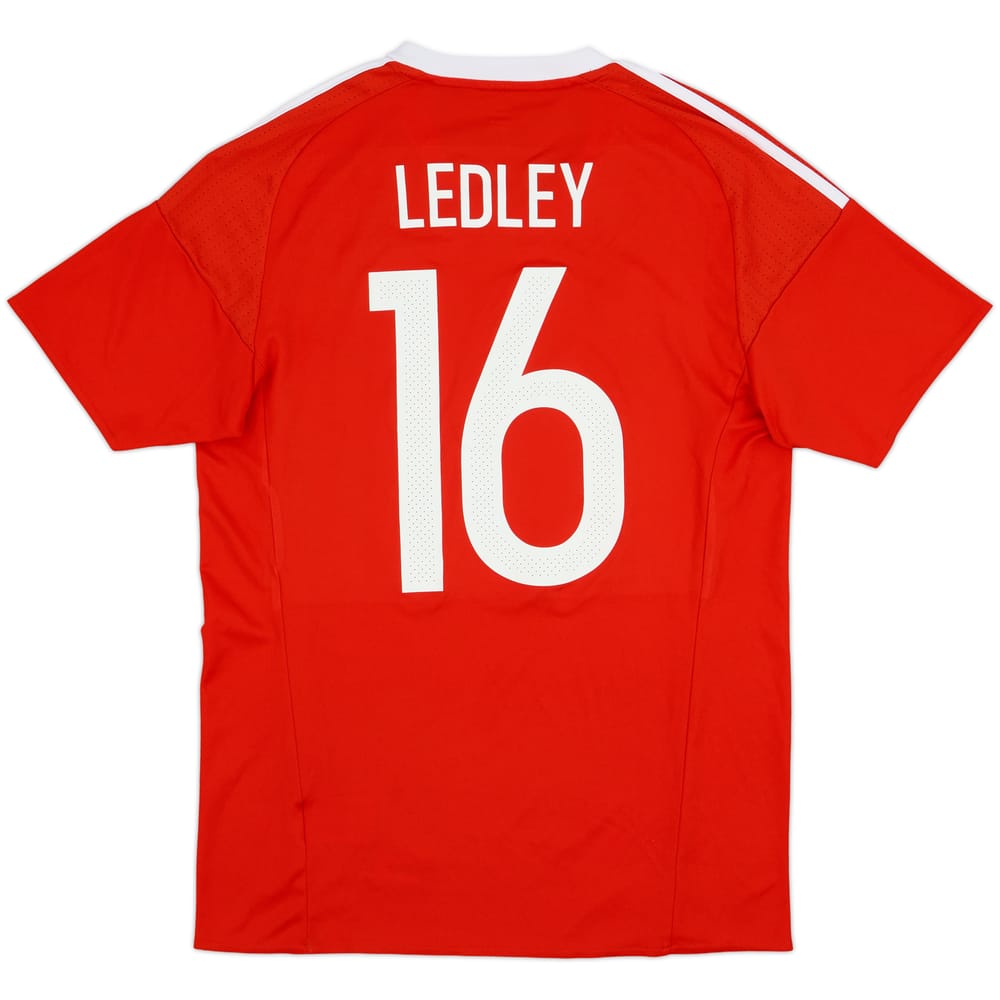 2016-17 Wales Home Shirt Ledley #16 - 9/10 - (M)