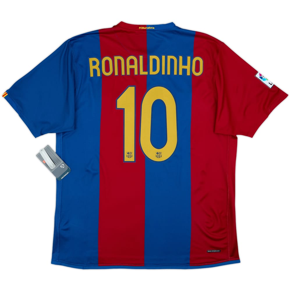 2006-07 Barcelona Home Shirt Ronaldinho #10 (XL)
