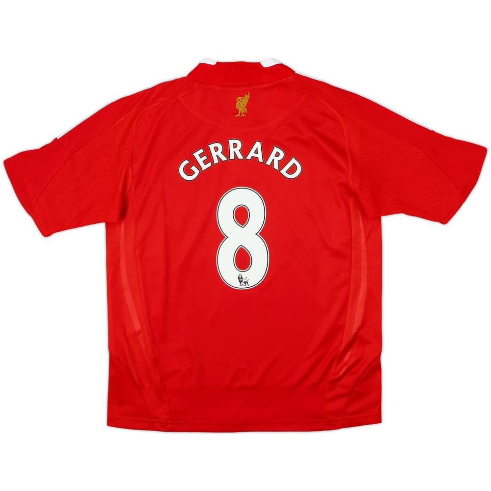 2008-10 Liverpool Home Shirt Gerrard #8 - 10/10 - (M.Boys)
