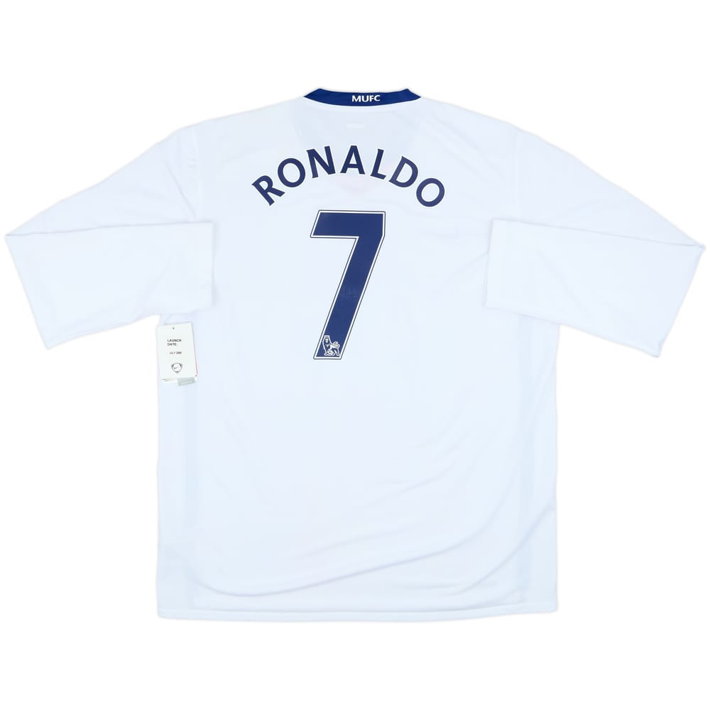 2008-10 Manchester United Away L/S Shirt Ronaldo #7 (XL)