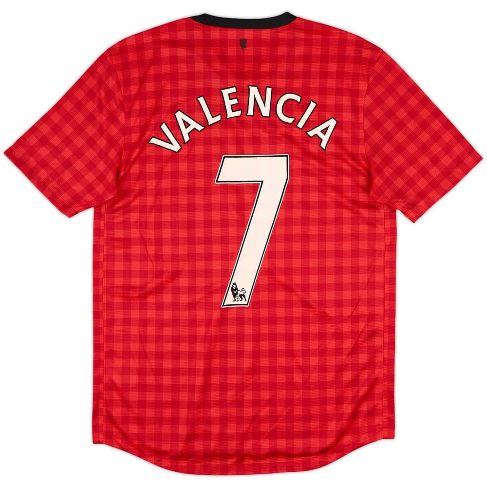 2012-13 Manchester United Home Shirt Valencia #7 (M)