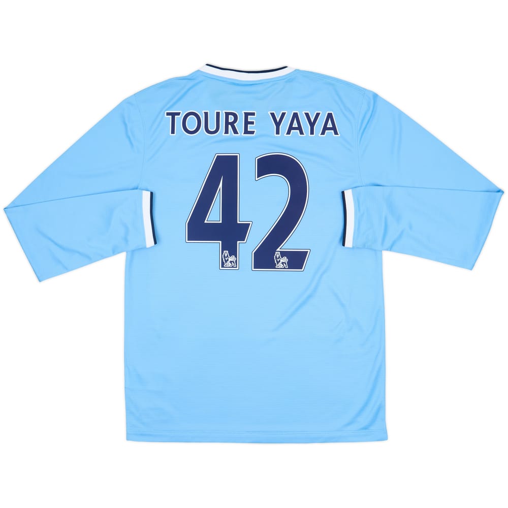 2013-14 Manchester City Home L/S Shirt Toure Yaya #42 (M)