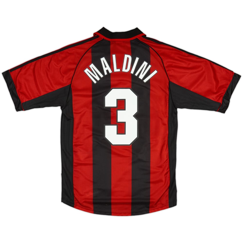 1998-00 AC Milan Home Shirt Maldini #3 - 6/10 - (S)