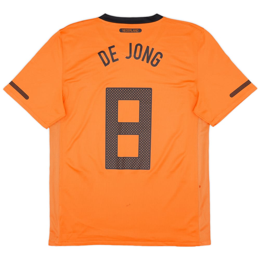 2010-11 Netherlands Home Shirt De Jong #8 - 6/10 - (M)