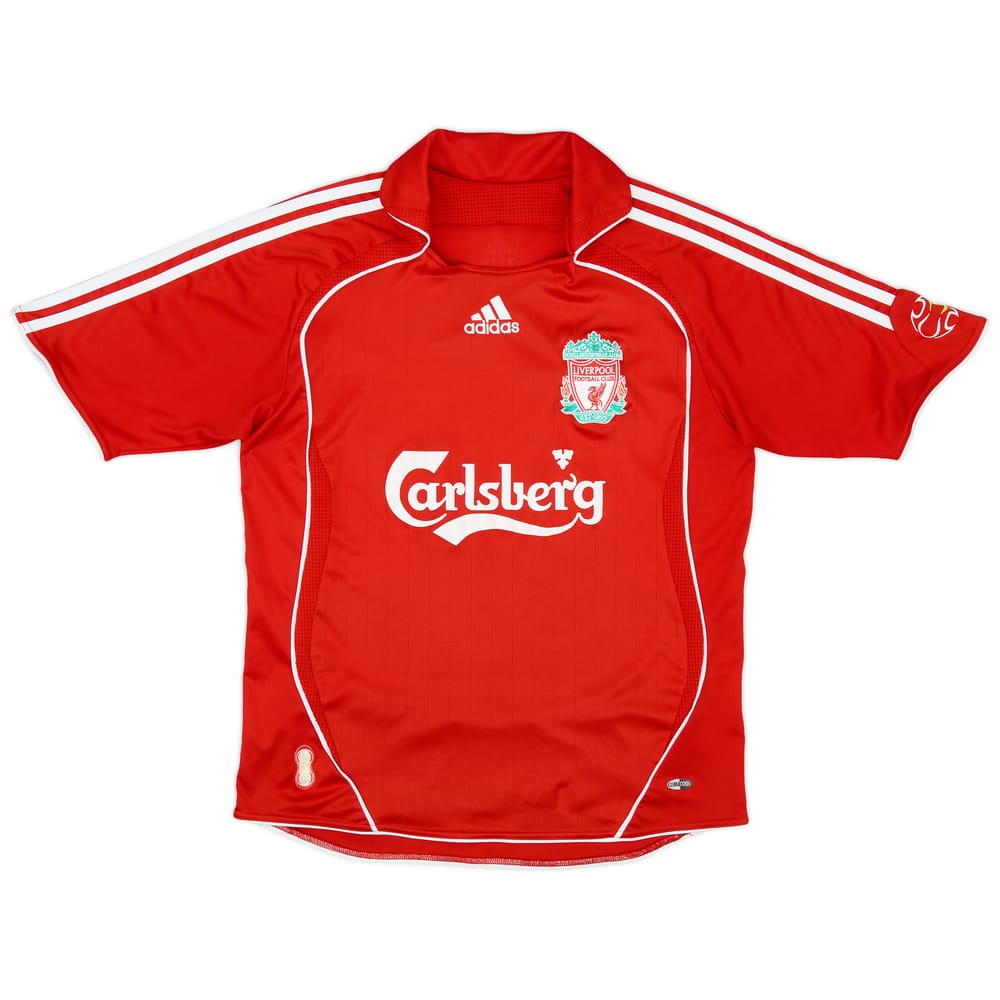 2006-08 Liverpool Home Shirt - 8/10 - (XL.Boys)