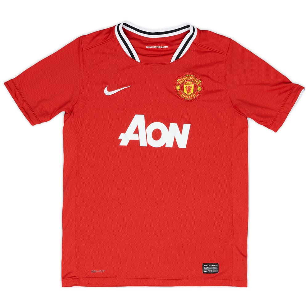 2011-12 Manchester United Home Shirt - 8/10 - (L.Boys)