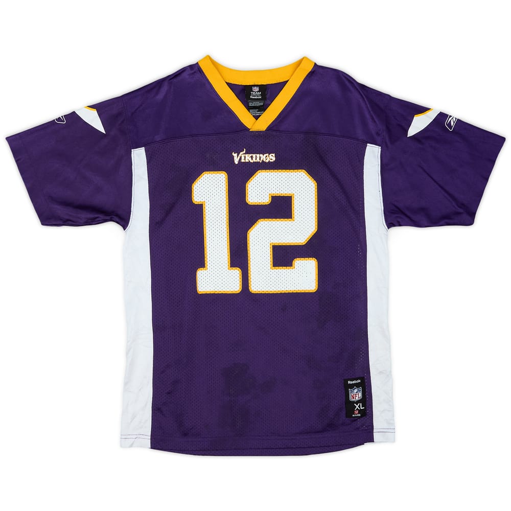 2009-11 Minnesota Vikings Harvin #12 Reebok Replica Home Jersey - 6/10 - (XL.Boys)