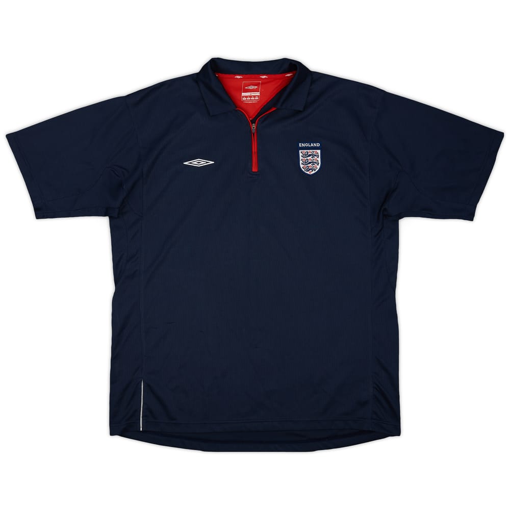 2004-05 England Umbro 1/4 Zip Polo Shirt - 8/10 - (XL)