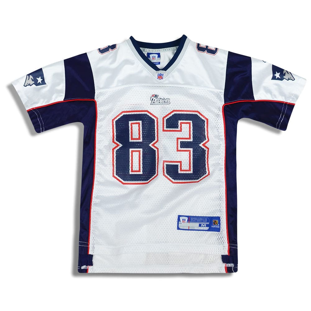2005 New England Patriots Branch #83 Reebok On Field Jersey (Away) Y