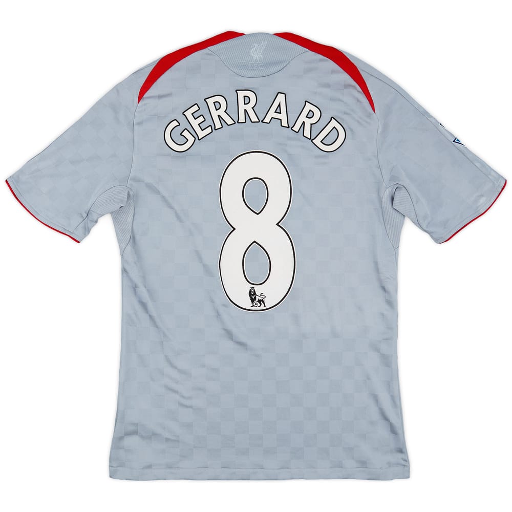 2008-09 Liverpool Away Shirt Gerrard #8 - 8/10 - (S)