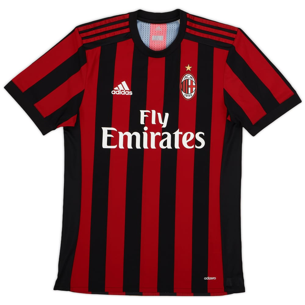 2017-18 AC Milan Authentic Home Shirt - 9/10 - (M)