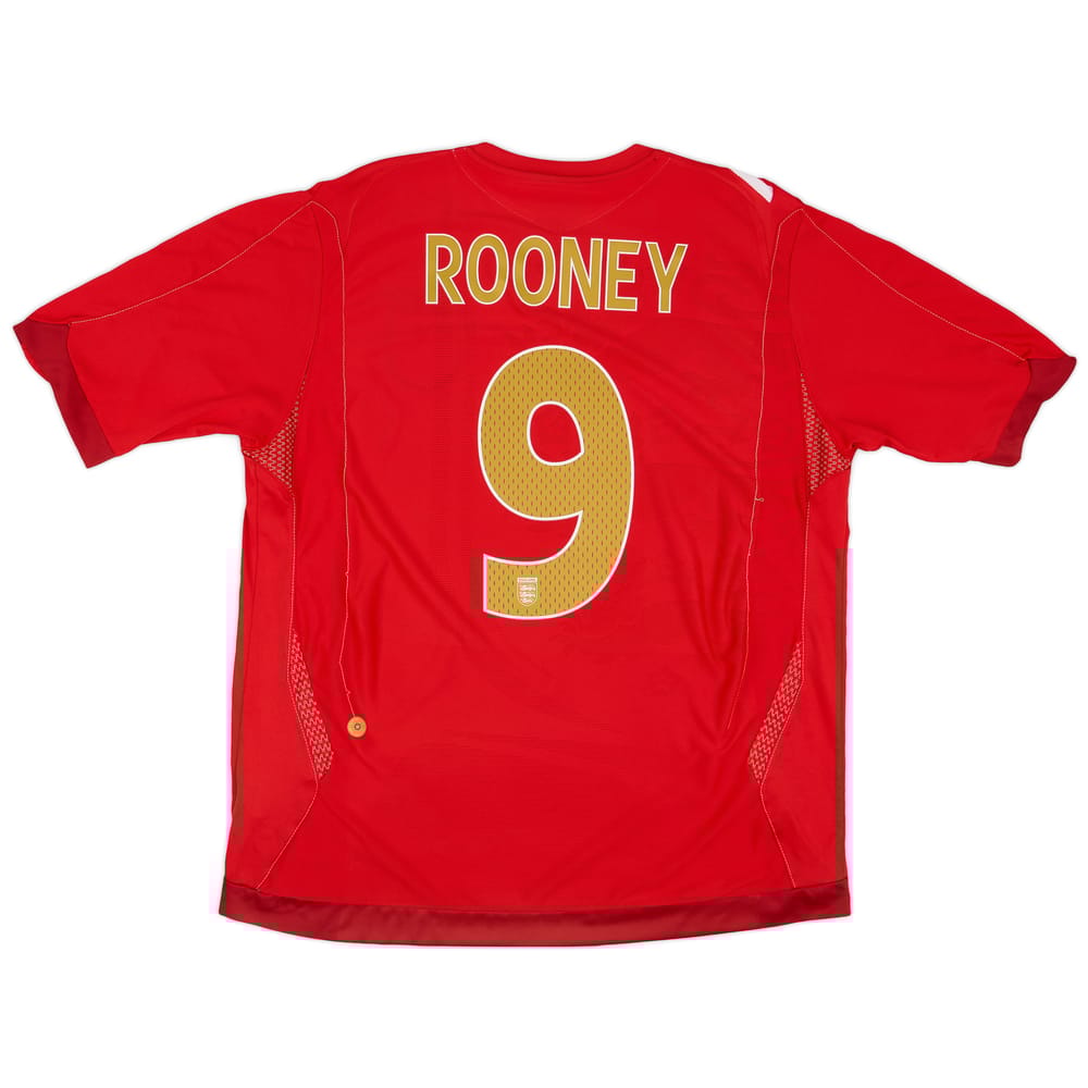 2006-08 England Away Shirt Rooney #9 - 6/10 - (XL)