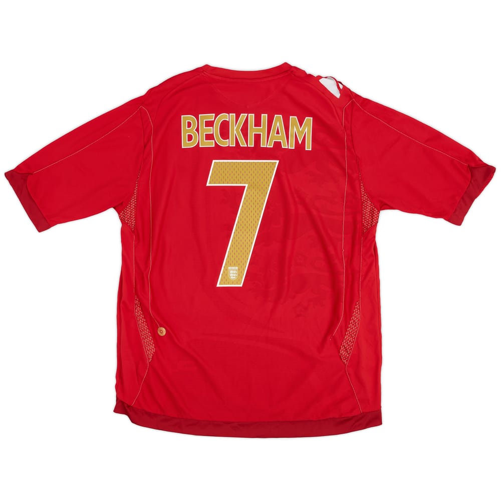 2006-08 England Away Shirt Beckham #7 - 5/10 - (XL)