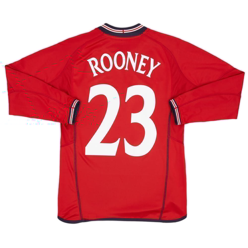 2002-04 England Away L/S Shirt Rooney #23 - 7/10 - (M)