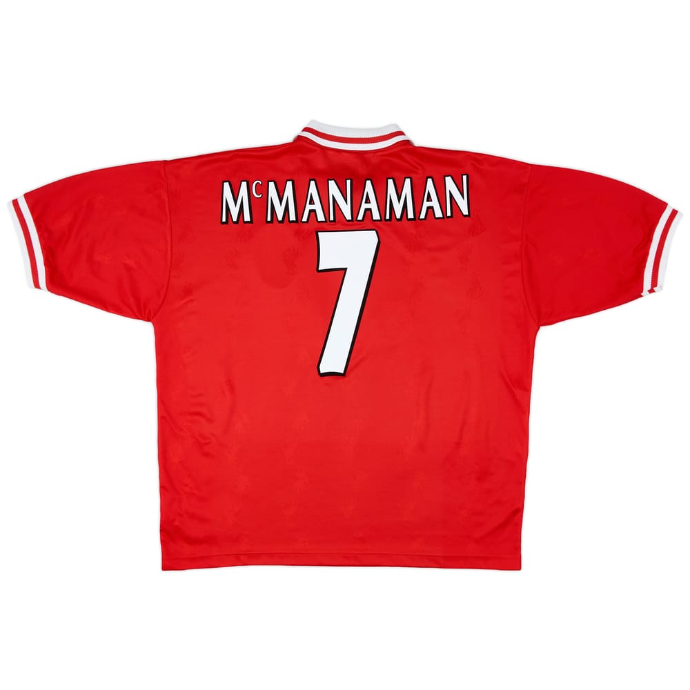 1996-98 Liverpool Home Shirt McManaman #7 - 9/10 - (XL)