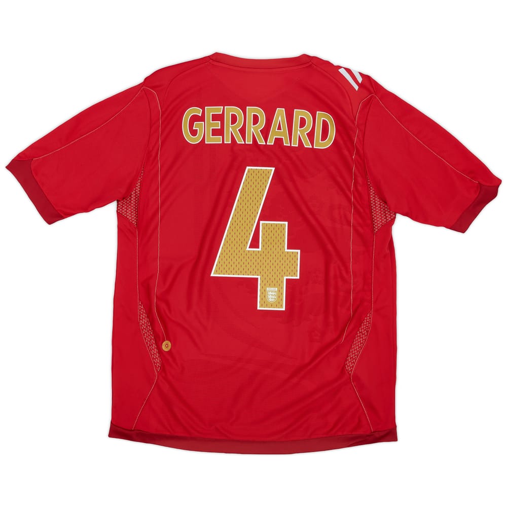 2006-08 England Away Shirt Gerrard #4 - 6/10 - (M)