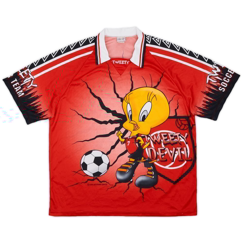 1990s Looney Tunes 'Tweety Devil' Shirt #7 (Manchester United) - 9/10 - (L)