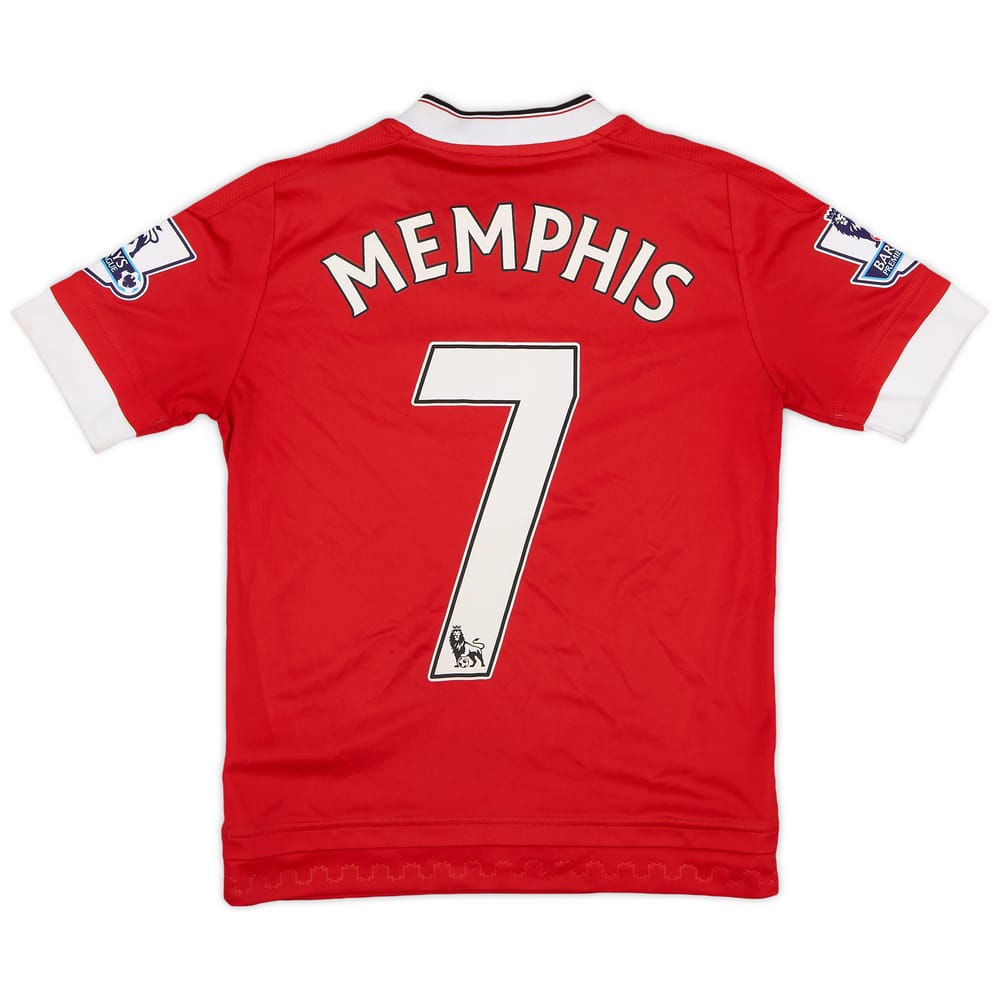 2015-16 Manchester United Home Shirt Memphis #7 - 8/10 - (S.Boys)
