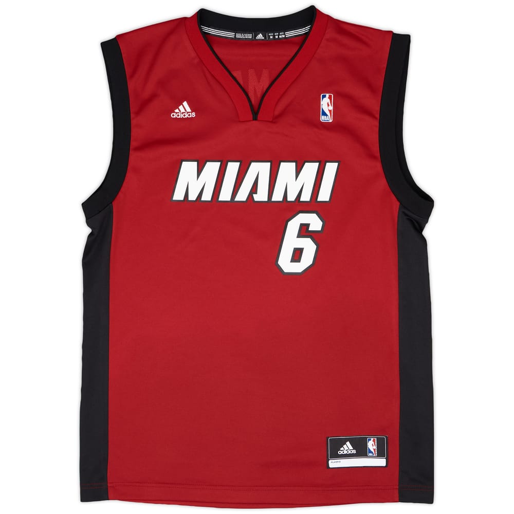 2010-14 Miami Heat James #6 adidas Alternate Jersey - 9/10 - (M)
