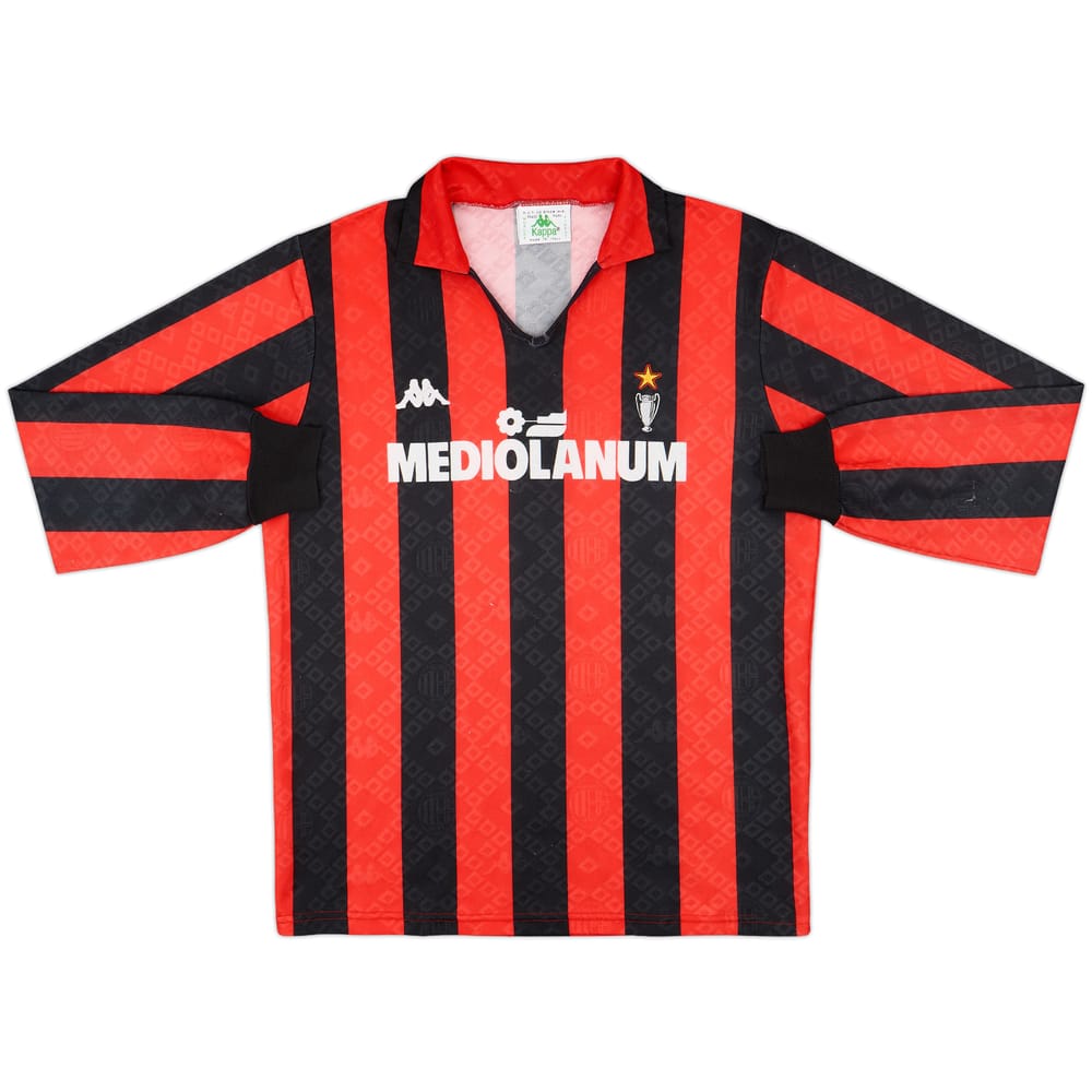 1989-90 AC Milan Home L/S Shirt #9 - 8/10 - (L)