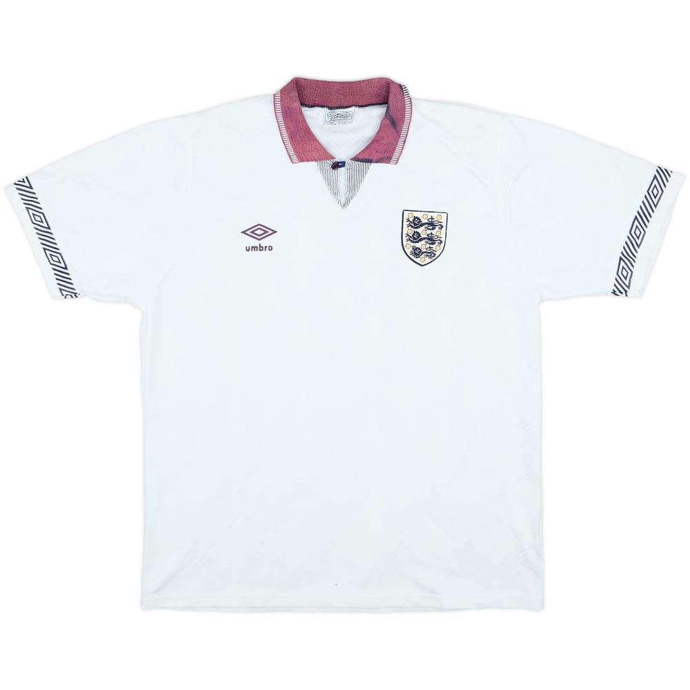 1990-92 England Home Shirt - 4/10 - (L)