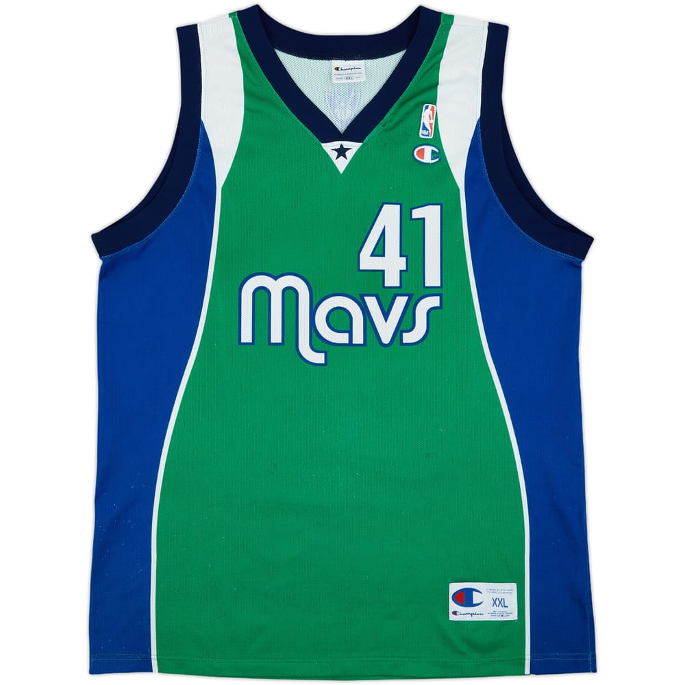 2004-09 Dallas Mavericks Nowitzki #41 Champion Alternate Jersey - 7/10 - (XXL)