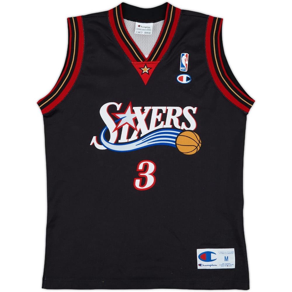2000-06 Philadelphia 76ers Iverson #3 Champion Away Jersey - 9/10 - (M.Boys)