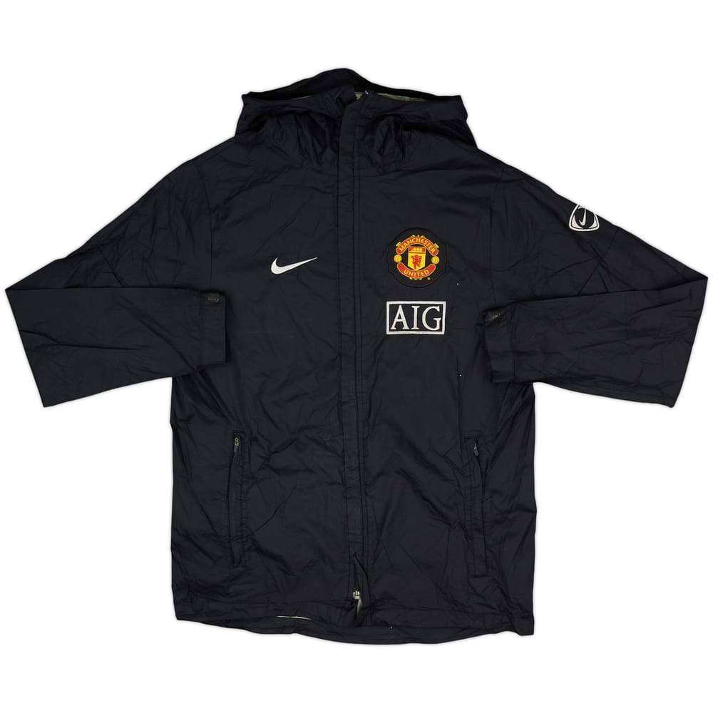2008-09 Manchester United Nike Hooded Rain Jacket - 8/10 - (XS)