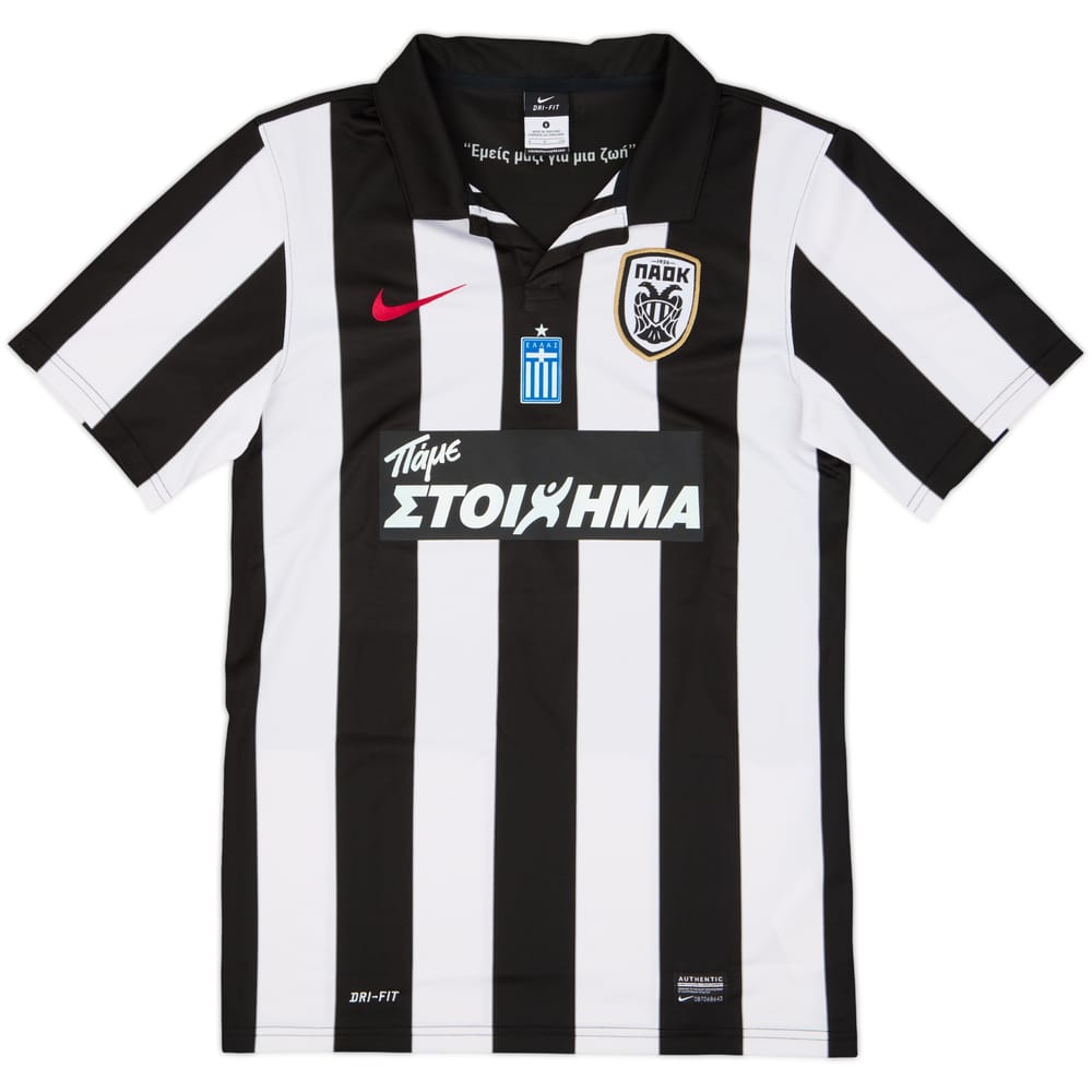 Camiseta de local del PAOK 2013-14 - 9/10 - (S)