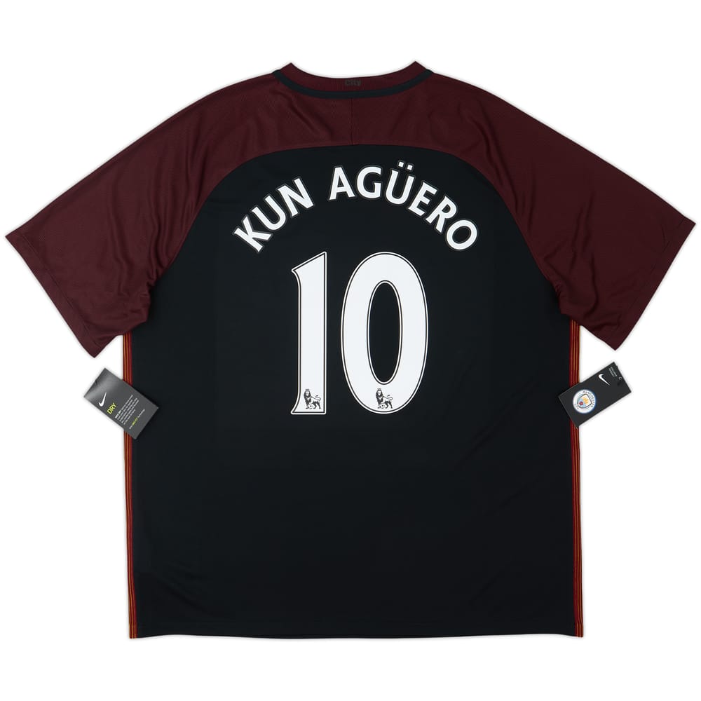 2016-17 Manchester City Away Shirt Kun Aguero #10 (XXL)