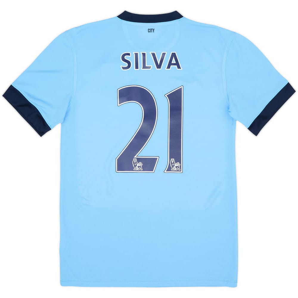 2014-15 Manchester City Camiseta Local Silva #21 - 10/10 - (S)