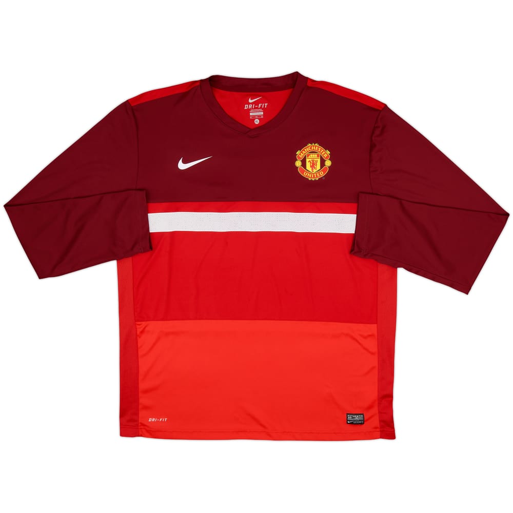 2011-12 Manchester United Nike Training L/S Shirt - 10/10 - (XL)