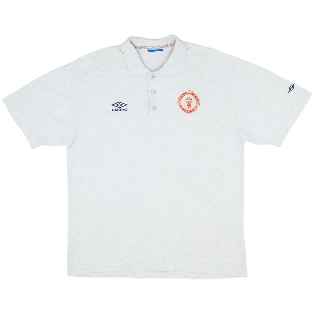 1996-97 Manchester United Umbro Polo Shirt - 8/10 - (XL)