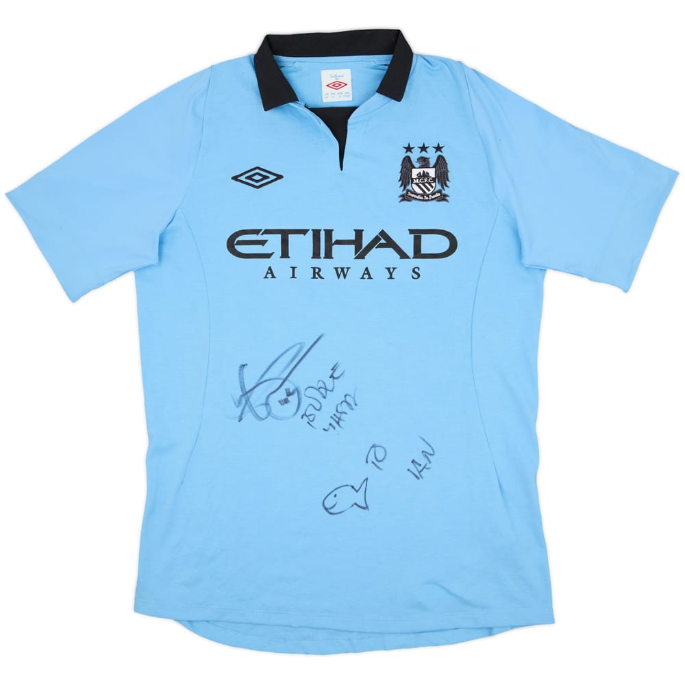 2012-13 Manchester City Signed Home Shirt - 7/10 - (M)
