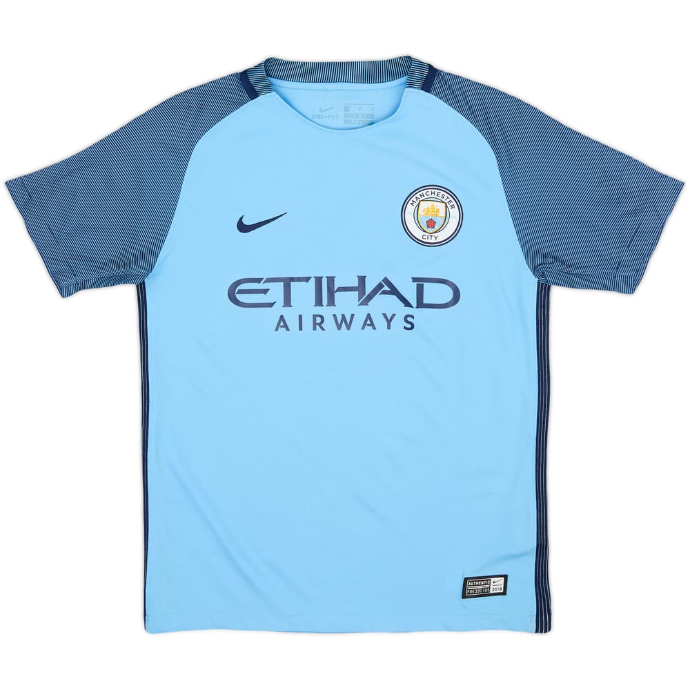 2016-17 Manchester City Home Shirt - 8/10 - (M.Boys)