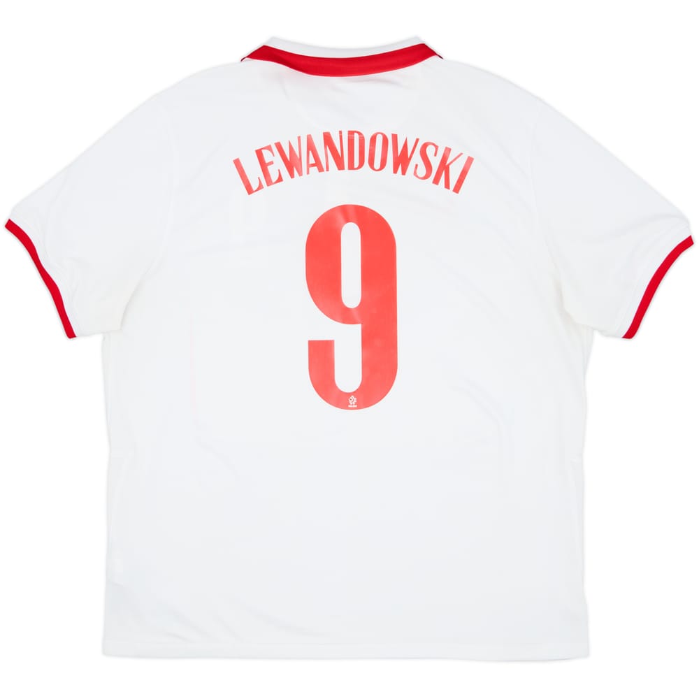 Camiseta de local de Polonia 2020-21 Lewandowski #9 - 6/10 - (XL)
