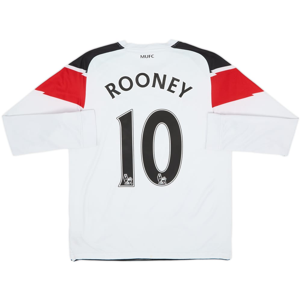 2010-12 Manchester United Away L/S Shirt Rooney #10 - 6/10 - (XL.Boys)