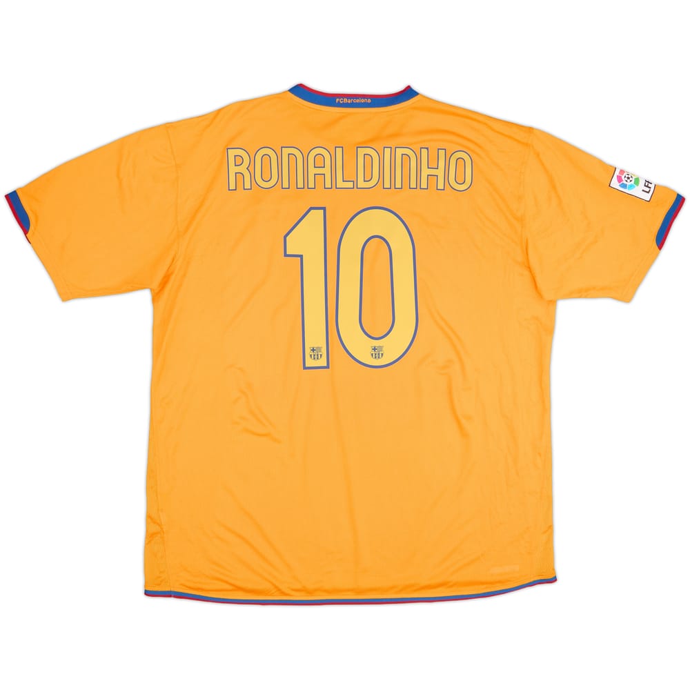 Camiseta de visitante del Barcelona 2006-08 Ronaldinho #10 - 7/10 - (XXL)