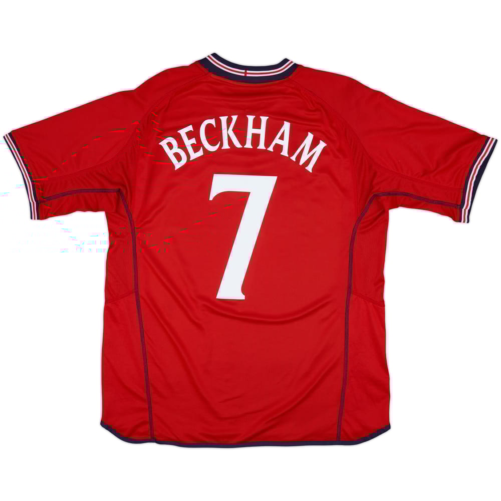 2002-04 England Away Shirt Beckham #7 - 7/10 - (XXL)