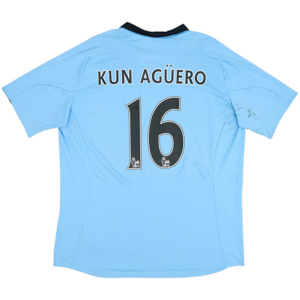 2012-13 Manchester City Home Shirt Kun Aguero #16 - 7/10 - (XXL)