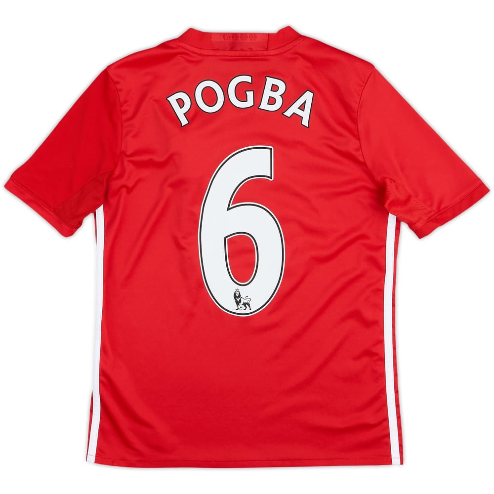 2016-17 Manchester United Home Shirt Pogba #6 - 8/10 - (M.Boys)